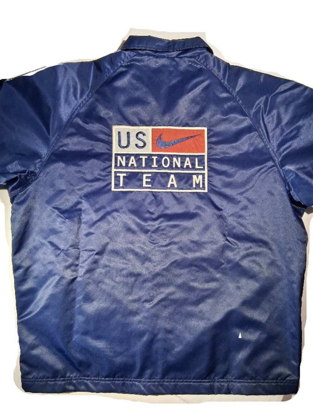 Nike US National Team Coach Jacket  Blue  sz M  90s  Sewn Detail  Vintage  EXC